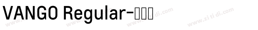 VANGO Regular字体转换